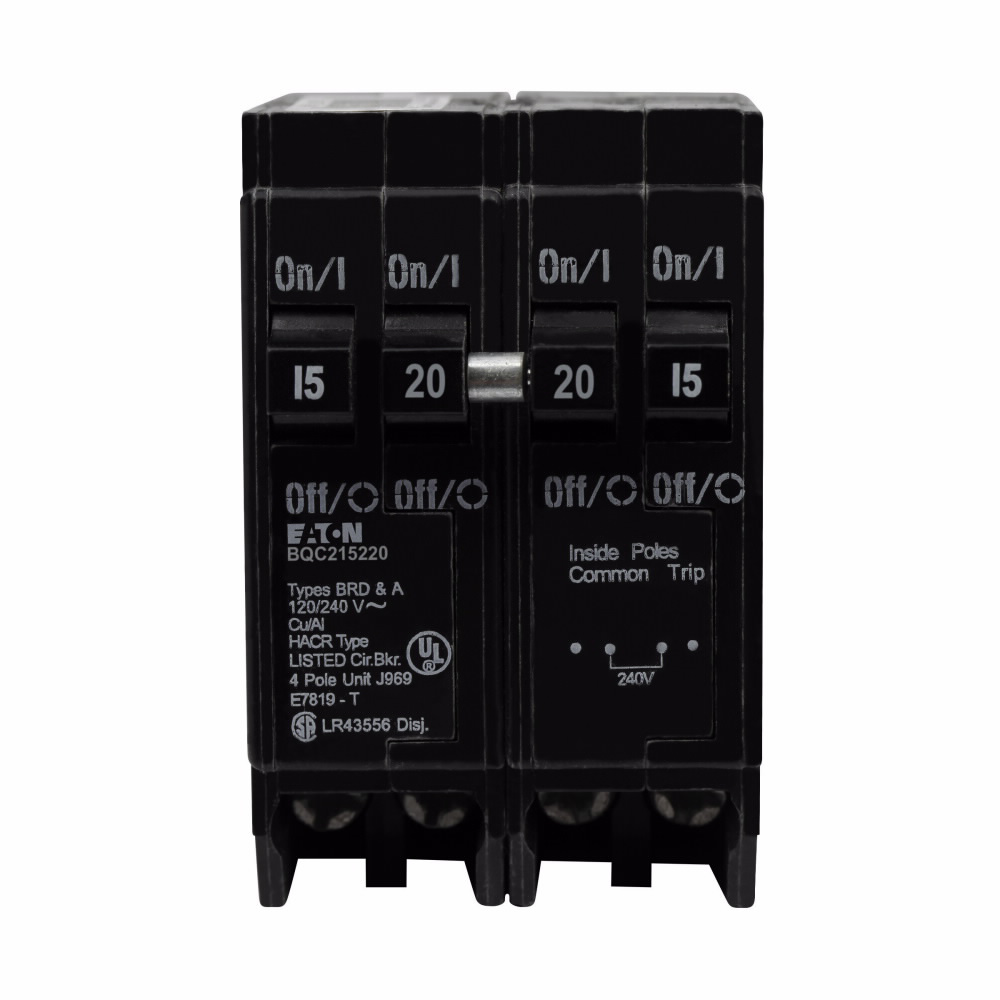 Product image for Eaton Electrical BQC215220 1 Inch CTL Class Type BQC Plug-On Circuit Breaker