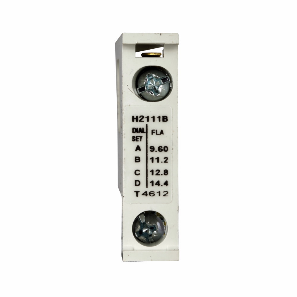 Product image for Cutler-Hammer H2111B-3 Freedom NEMA heater coil, Freedom/Definite Purpose Heater Pack, Fast Trip, Class 10 , NEMA, IEC , full load range 9.6A 11.2A 12.8A 14.4A Dial positions A B C D respectively, overl
