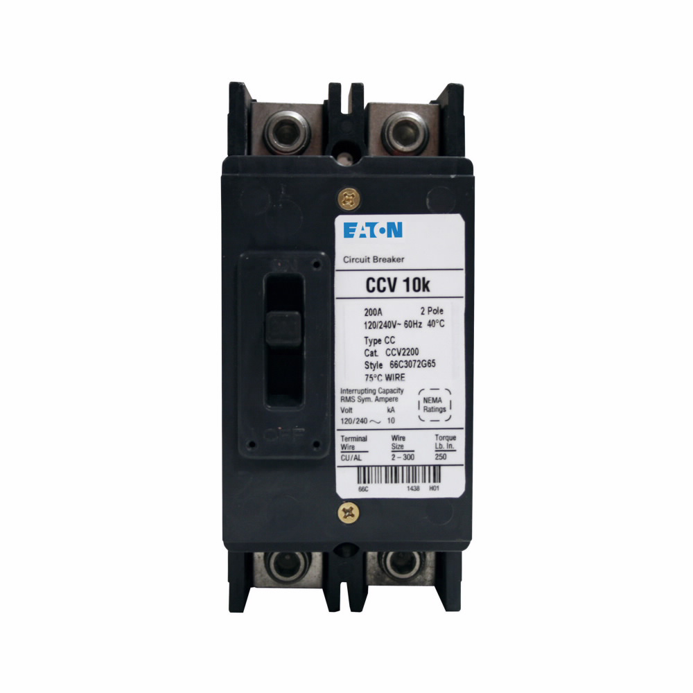 Product image for ETN CCV2175 CCV BREAKER 175A/2 POLE
