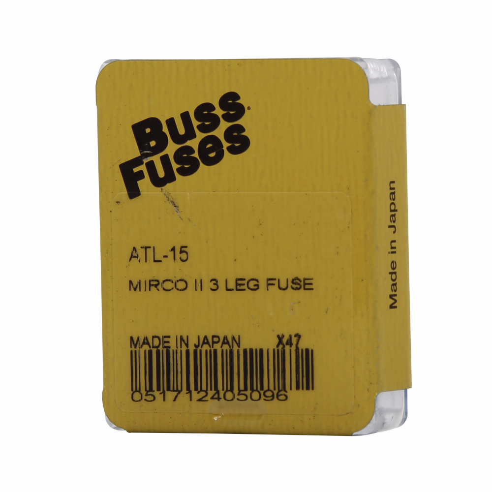 Product image for BUSS ATL-15 MICRO III BLADE FUSE -