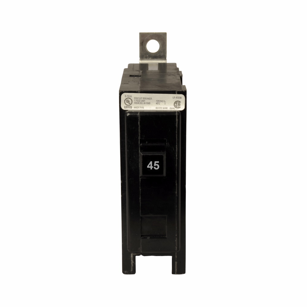 Product image for Cutler-Hammer QBHW1040 Quicklag Industrial Thermal-Magnetic Circuit Breaker, Single-pole, Non-Interchangeable, 40A, 22 kAIC, 120/240V