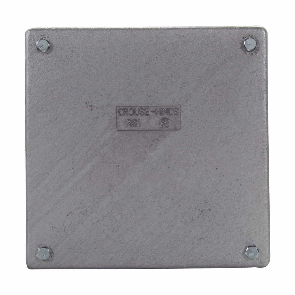 Mayer-DDS-Eaton Crouse-Hinds series RS junction box, 8-1/2" x 8-1/2" x 4", Feraloy iron alloy, Surface mount-1