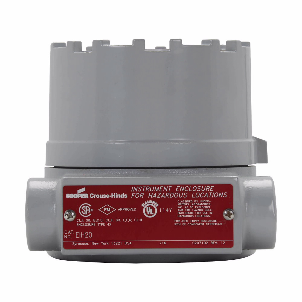 Product image for Crouse-Hinds Series EIH20 MF 5 x 5.54 Inch Copper Free Aluminum Instrument Enclosure with Mounting Feet and Cover