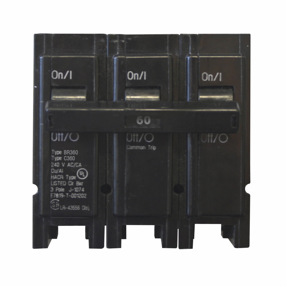 Product image for Eaton Electrical BR360 1 Inch Plug-On Circuit Breaker