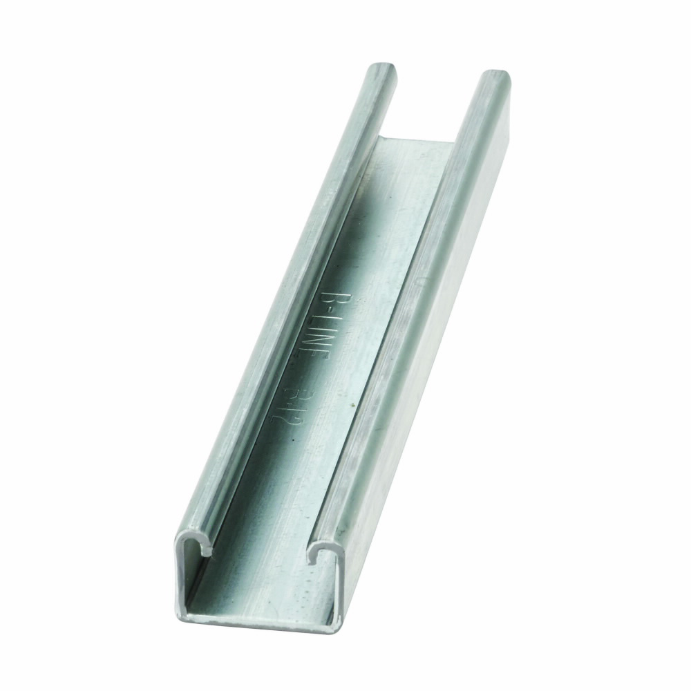 Product image for B-Line B42-120HDG 1-5/8"W x 1"H Channel, Solid (No Hole Pattern), 12ga, 10ft Length, Hot Dip Galvanized