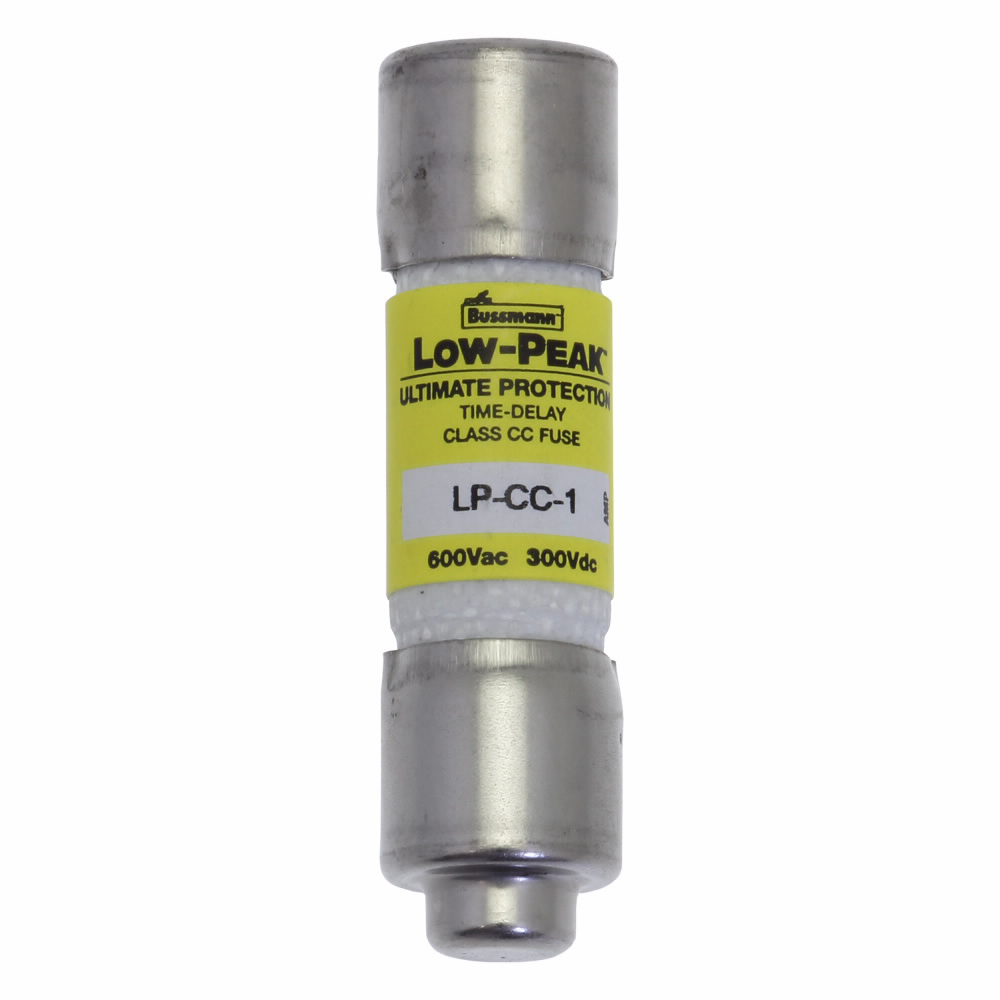 Product image for Bussmann LP-CC-1 1amp Low-Peak™ Time-Delay, Current-Limiting, Class-CC Fuse, Rejection-Type, 600Vac/300Vdc