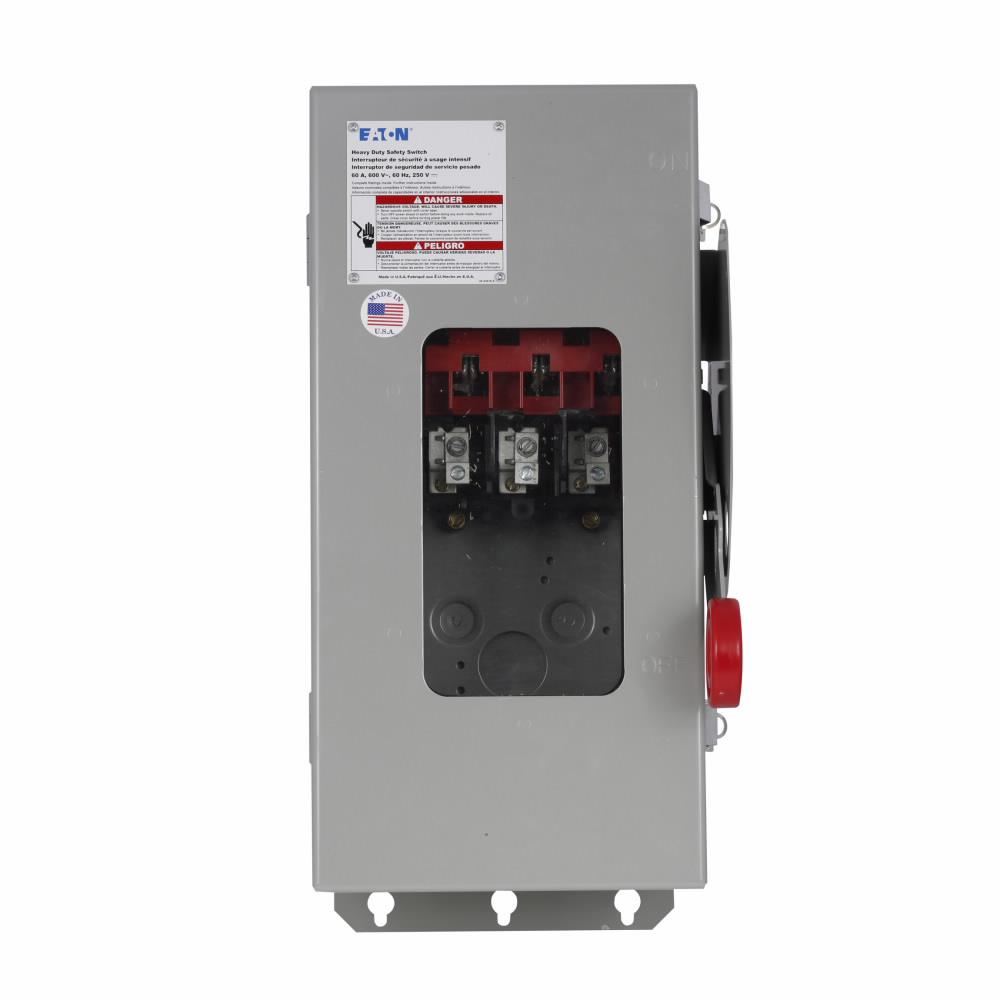 Product image for ETN DH362FDKW HD 3P 600V 60A Fusibl