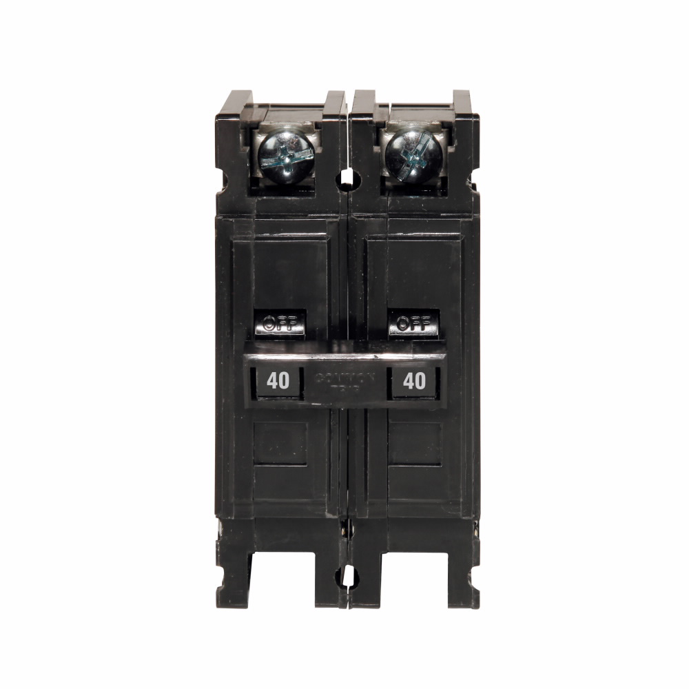 Product image for Cutler-Hammer QC2040H Quicklag Type QC Industrial Thermal-Magnetic Circuit Breaker,Industrial circuit breaker,40 A,10 kAIC,Two-pole,240 V,Thermal-magnetic,Cable-in/cable-out,QC,Non-interchangeable
