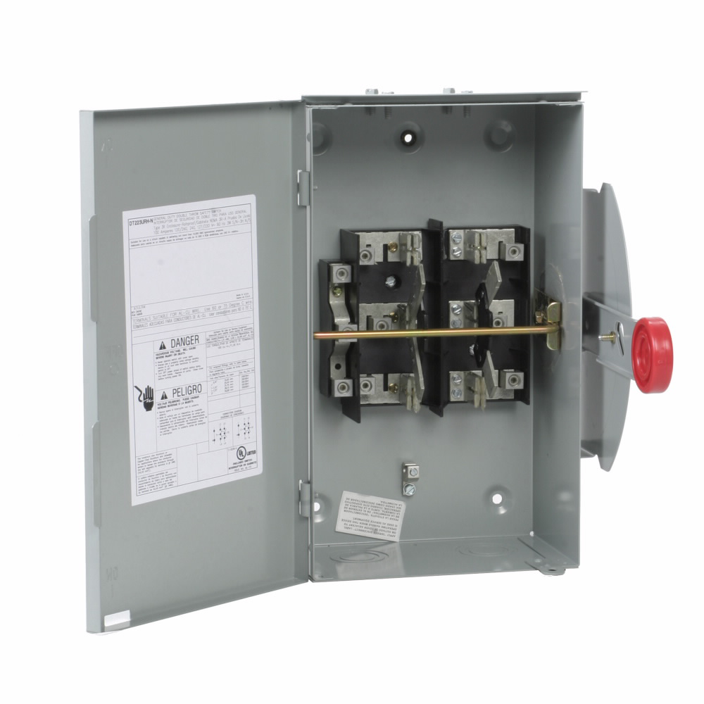 Product image for Eaton Electrical DT222URH 240 VAC 60 Amp 2-Pole Non-Fusible Double Throw Safety Switch