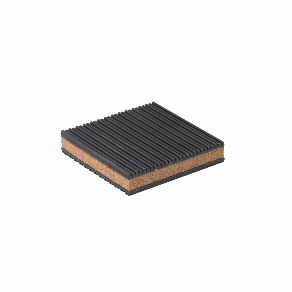 Product image for B-Line CNP-16 4 x 4 Inch Cork and Ribbed Neoprene Pad