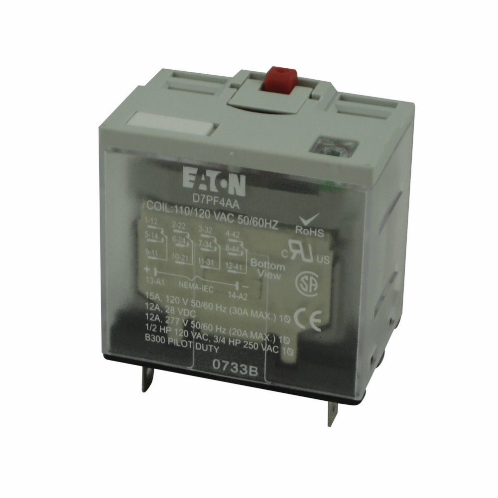 Product image for ETN D7PF4AA1 4PDT RELAY - 110 VDC C