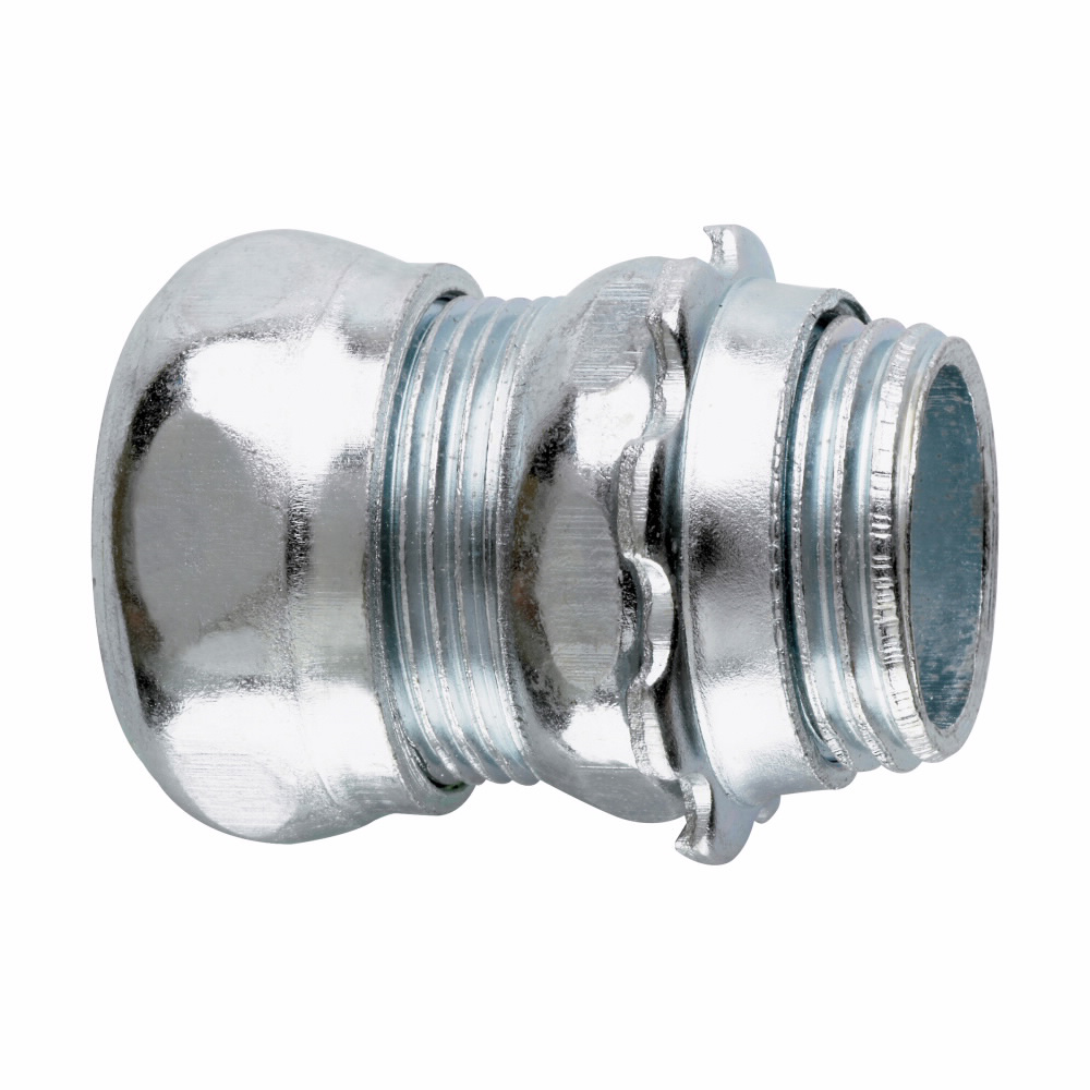 Product image for Crouse-Hinds 652 1" Steel Non-Insulated Compression Straight EMT Connector