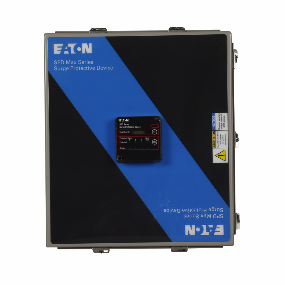 Product image for Cutler-Hammer SPM120208Y3V Surge Protective Device, Max series, Single module, 120 kA per phase, 120/208 Wye (4W+G), Standard with surge counter, NEMA 4X with internal circuit breaker