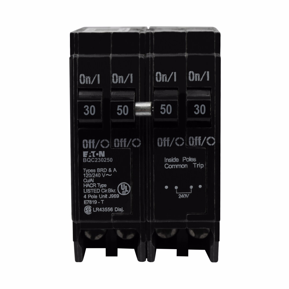Product image for Eaton Electrical BQC230250 1 Inch CTL Class Type BQC Plug-On Circuit Breaker