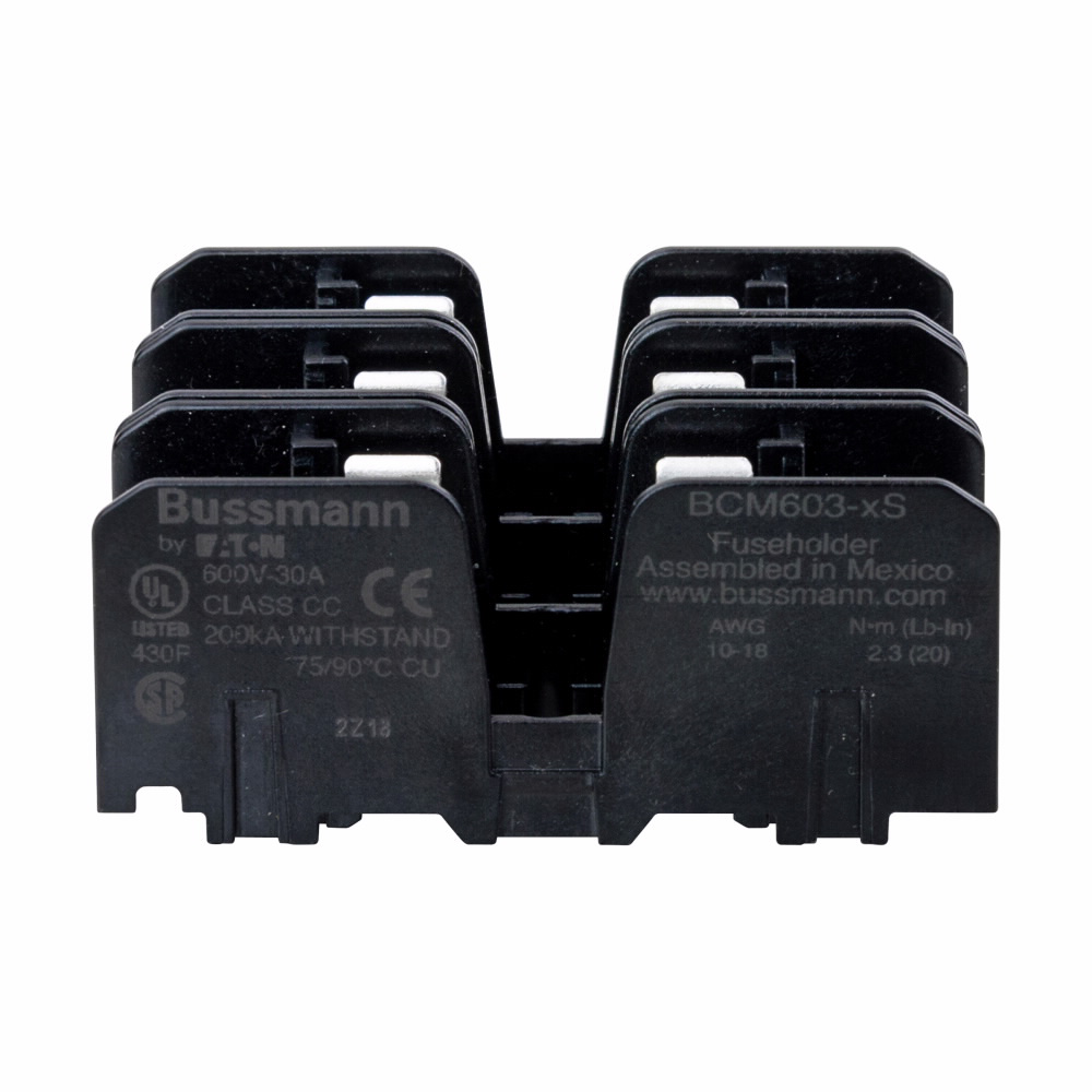 Product image for BUSS BCM603-3S CC FUSE BLOCK W/ SCR