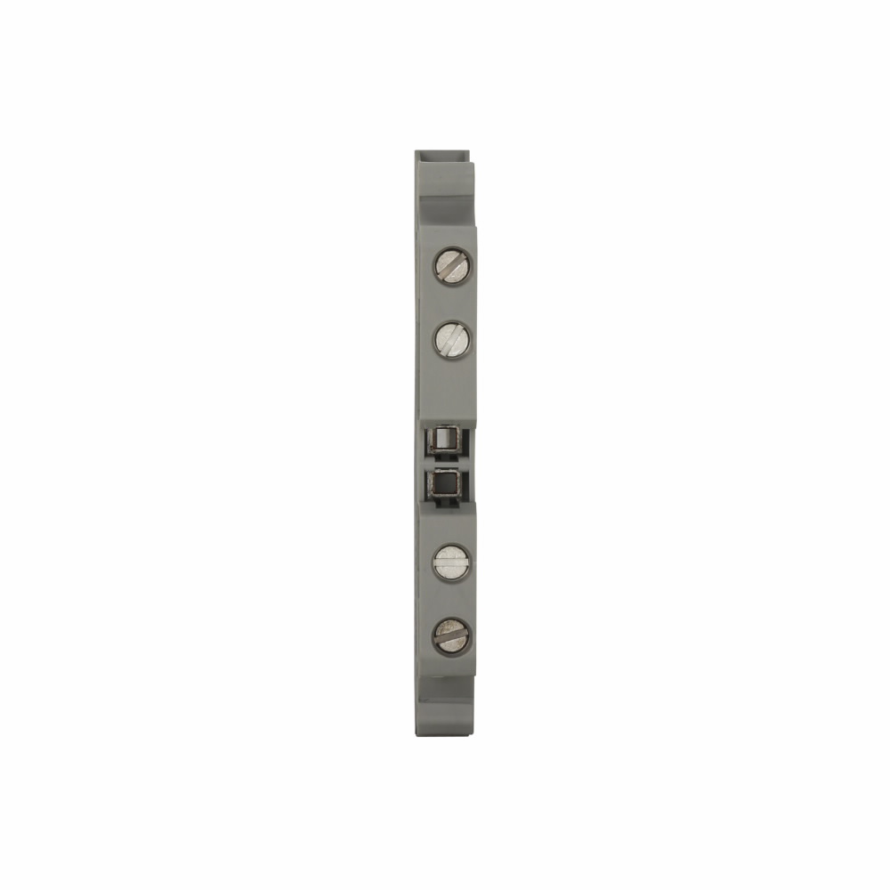 Product image for Cutler-Hammer XBUT4D22 XB IEC terminal block, Screw Connection Multi-Conductor Terminal Blocks, Gray, 10 AWG/4 mm2 maximum wire, Four-wire