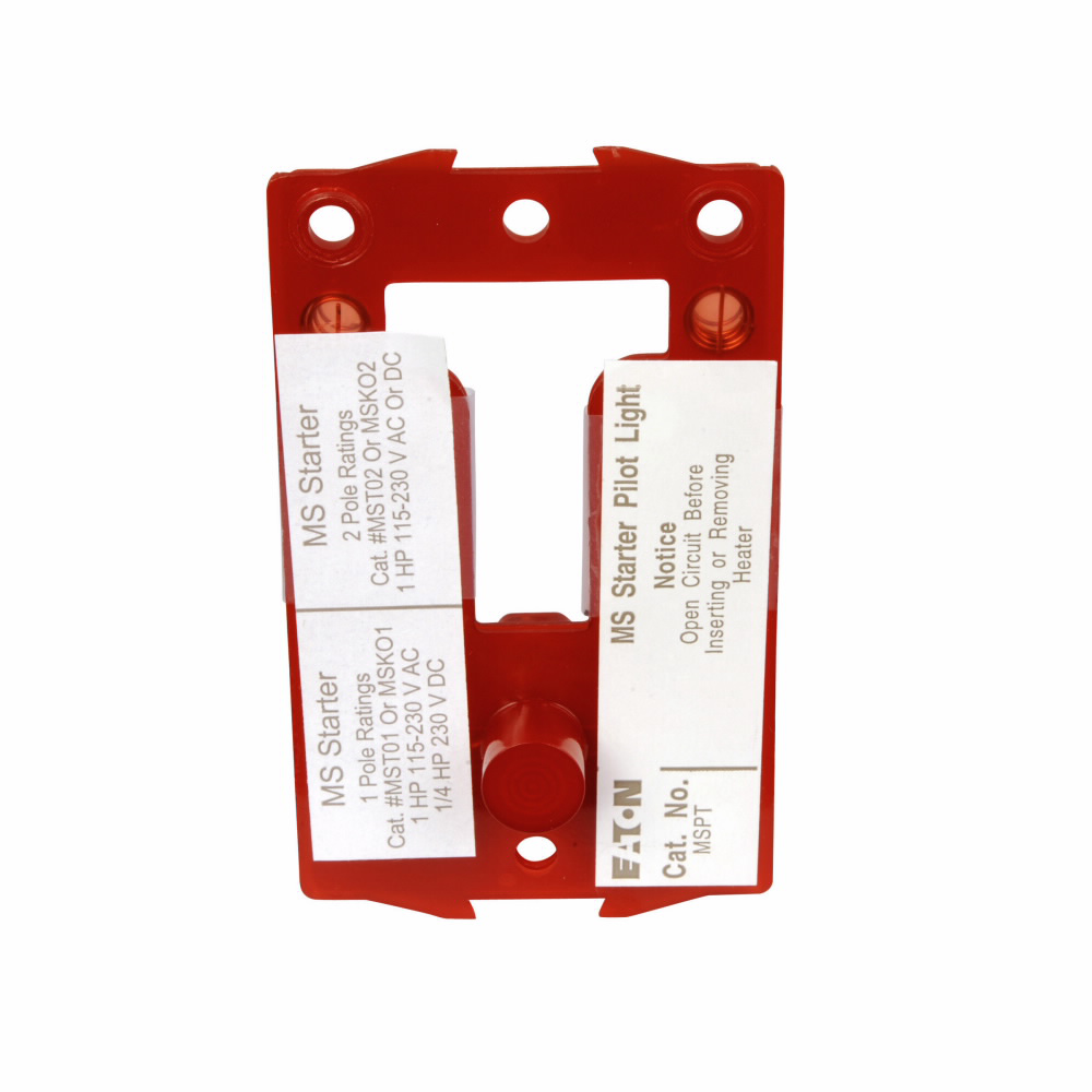 Product image for Cutler-Hammer MSPT MS Accessories, Pilot light kit, Used with: NEMA 1 enclosures and flush plates