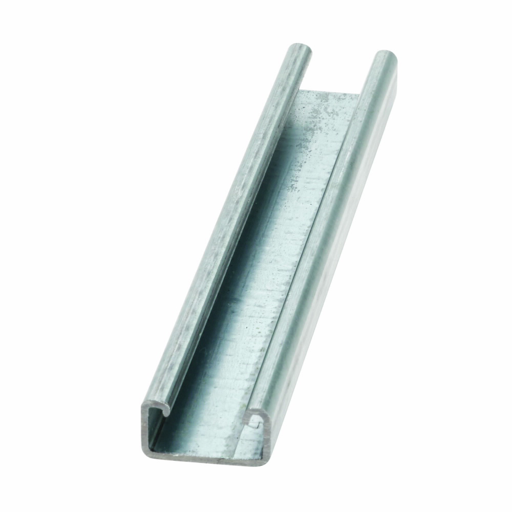 Product image for B-Line B52-240GLV 1-5/8"W x 13/16"H Channel, Solid (No Hole Pattern), 12ga, 20ft Length, Pre-Galvanized