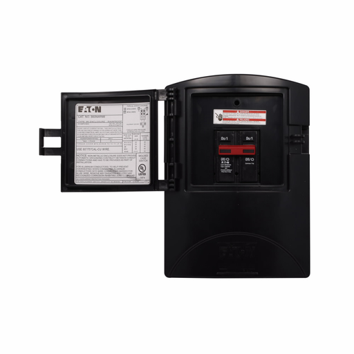 Product image for Eaton Electrical B60NARNM 120/240 Volt 60 Amp 10 Hp 14 to 2 AWG Polycarbonate Molded Case Air Conditioner Disconnect Switch