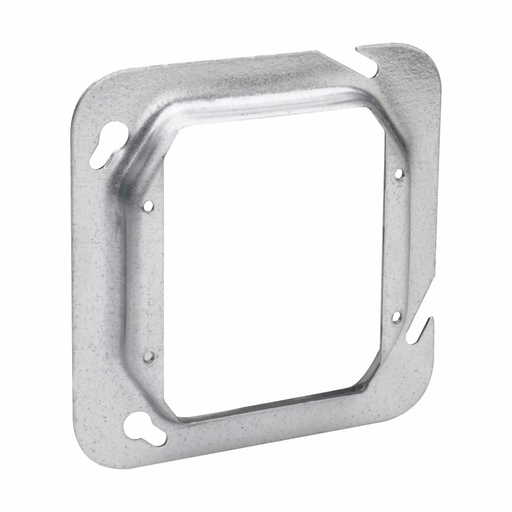Product image for Crouse-Hinds TP586 4-11/16" Square Box Cover, 2-Device, 3/4" Raised, 8.8cu.in, Steel