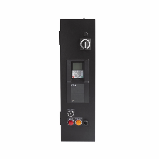 Product image for Cutler-Hammer HMX34AG9D621-N H-Max Drive, 5 hp, 9.6A, 380-480V, Open NEMA Type 1 IP21, No brake chopper, Software A, Three-phase, Graphical panel keypad, EMC C2 input, Frame size 4