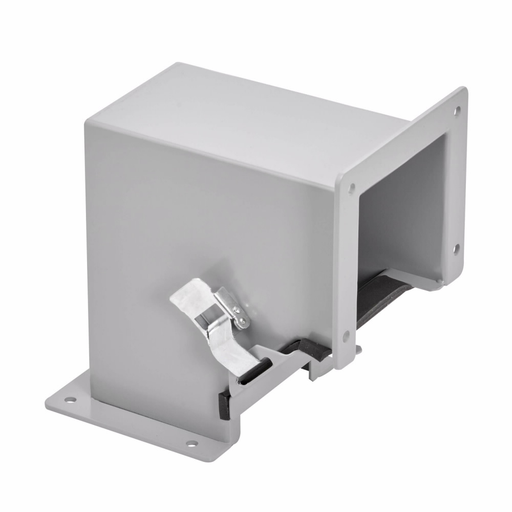 Product image for B-Line 88-12LE9B Wireway Elbow Fitting, Sealing plate kit, Lay-in, 90? elbow, inside opening, NEMA 12, Steel, ANSI 61 gray painted, 8" X 8"