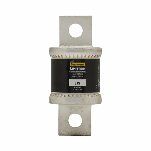 Eaton Bussmann series JJS fuse, Current-limiting very fast acting fuse, Small footprint, VFD line protection, 400 A, Class T, Non-indicating, Bolted blade end x bolted blade end, 200 kAIC at 600 V, Standard, 1, 600 V