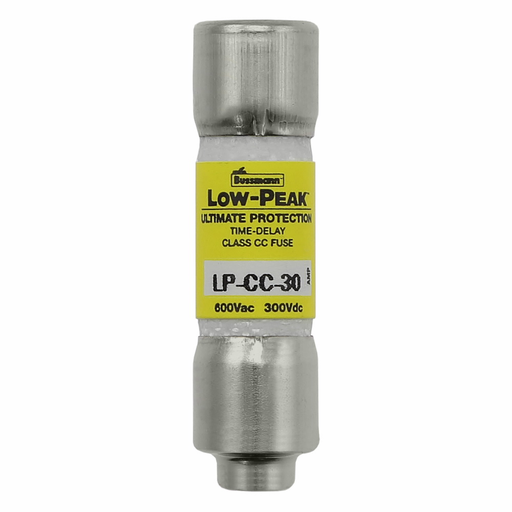 Product image for Bussmann LP-CC-30 30amp Low-Peak™ Time-Delay, Current-Limiting, Class-CC Fuse, Rejection-Type, 600Vac/300Vdc