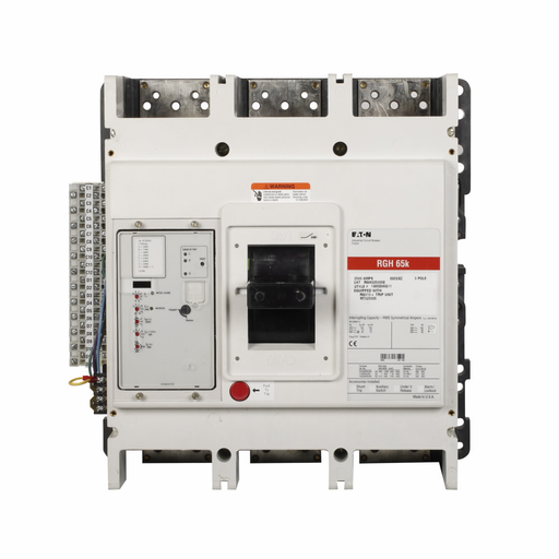 Product image for Cutler-Hammer RGH320039EC Series G electronic molded case circuit breaker, RG-frame, RG, Digitrip 310 RMS, Electronic ALSIG with maintenance mode trip, Three-pole, 2000A, 125 kAIC at 240 Vac, 65 kAIC at
