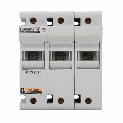 Product image for Bussmann Series CH30J3I 3-Pole 30 Amp Indicator Fuse Holder