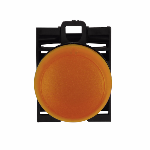 Product image for Cutler-Hammer M22-L-A-W M22 modular pushbutton, M22 Flush Indicating Light, Complete, IP67, IP69K, NEMA 4X, 13, Illuminated, Amber, White, 100, 000 Hours of operation, 12-30 Vac/dc