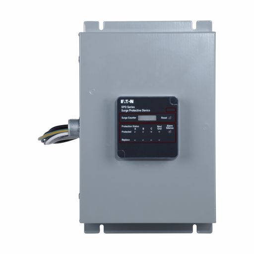 Product image for Cutler-Hammer SPD160208Y2K Surge Protection Device, SPD series, 160 kAIC, 120/208V wye (4W+G), Standard feature package, NEMA 1 enclosure, External side mount, 150 L-N, 150 L-G, 150 N-G, 300 L-L operating vol