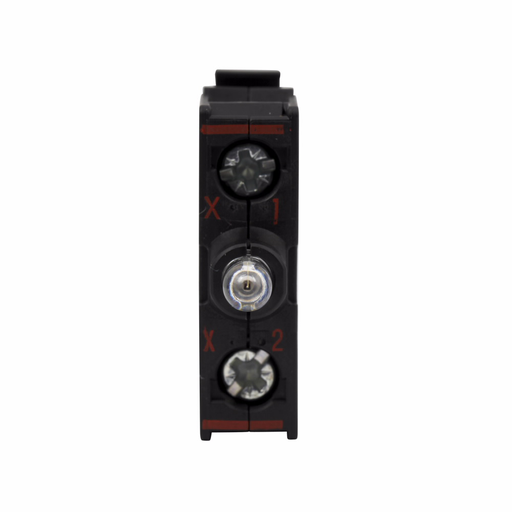 Product image for Cutler-Hammer M22-LEDC-R M22 modular pushbutton, LED Light Unit, Base, Screw, IP66, NEMA 4X, 13, Rk resistance 100, Illuminated, Red, 12-30 Vac/dc