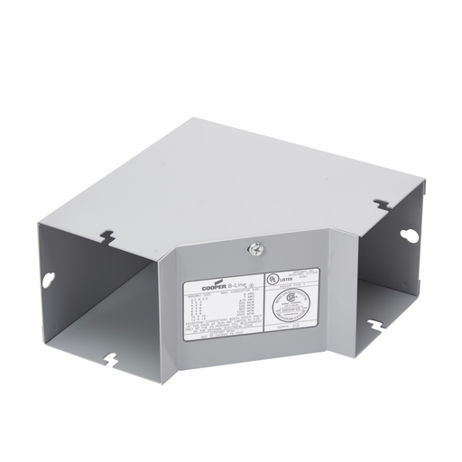 Product image for B-Line 44-HSLIN Wireway Elbow Fitting, Lay-in, 90? elbow, inside opening, NEMA 1, Steel, ANSI 61 gray painted, 4" X 4"