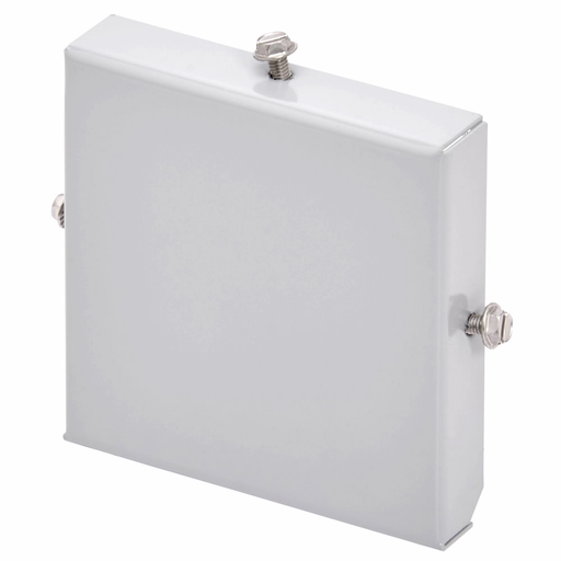 Product image for B-Line 88-3RAHSE-NK Wireway End, No knockout, NEMA 3R, Aluminum, ANSI 61 gray acrylic, 8" X 8"