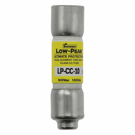 Product image for Bussmann LP-CC-10 10amp Low-Peak™ Time-Delay, Current-Limiting, Class-CC Fuse, Rejection-Type, 600Vac/300Vdc