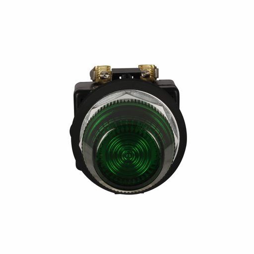 Product image for Cutler-Hammer HT8HFAF3 HT800 pushbutton, Standard actuator, Chrome, LED, Full voltage, NEMA 3, 3R, 4, 4X, 12 and 13, Illuminated, Amber, 24 Vac/dc, Momentary