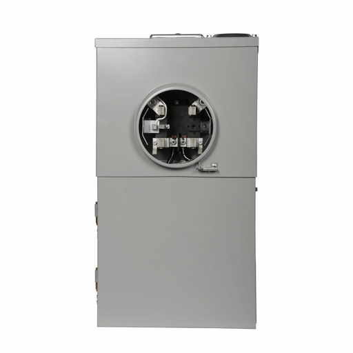 Product image for Cutler-Hammer MBP200BTSD resi meter breaker, Meter mains, 200A, C, Al, NEMA 3R, Bottom and top, #6-350 kcm#6-350 kcmProvisions, Surface mounting, Five-jaw, 1, Single-phase, Ringless, 120/240 Vac, Horn b