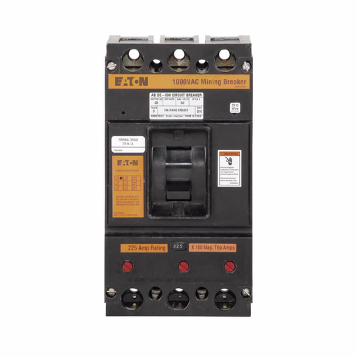 Product image for Cutler-Hammer HKA3225T Type KA Standard MARK 75 or Saf-T-Vue Molded Case Circuit Breaker Trip Unit, 600V, 225A, 1125-2250A magnetic trip, Three-pole, Interchangeable thermal magnetic trip