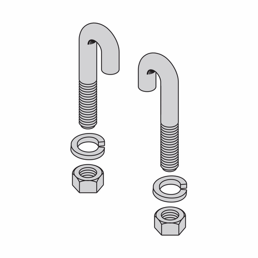 Product image for B-Line SB1003JBZ Yellow Zinc J-Bolt