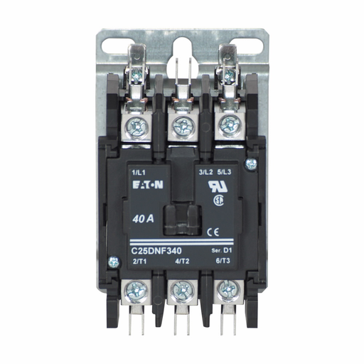 Eaton C25DNF340T Definite Purpose Control Contactor Product image for Eaton C25DNF340T Definite Purpose Control Contactor