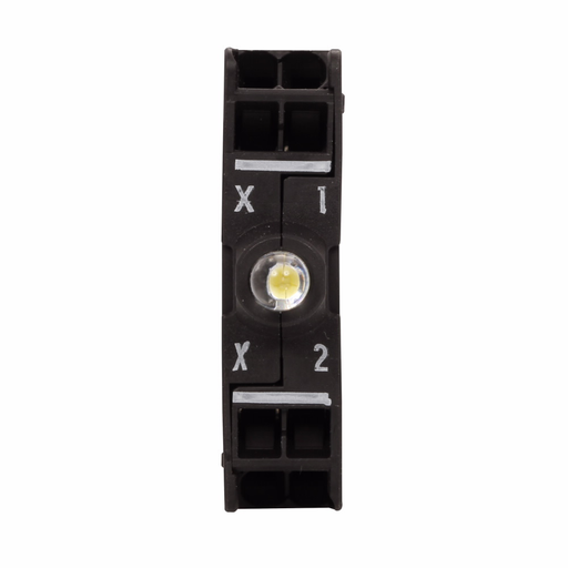 Product image for Cutler-Hammer M22-CLED230-W M22 modular pushbutton, LED Light Unit, Front, Spring-cage, IP66, Illuminated, White, 85-264V