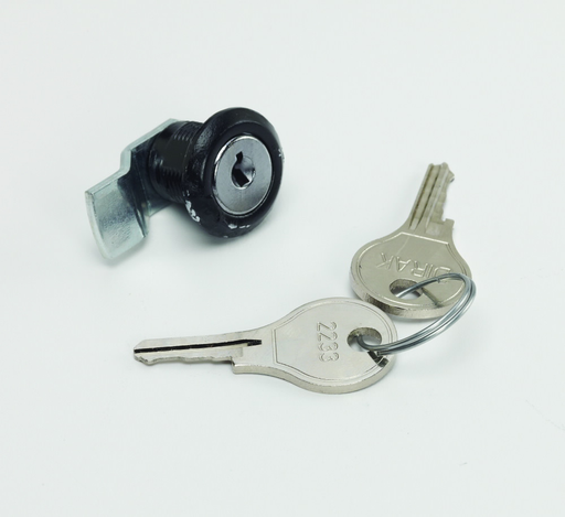 Product image for B-Line T1KLBM lock latch and handle, NEMA 1, NEMA 12, Black, Stainless steel, Type 1 and type 12 quarter-turn locks, JIC, Locks, latches, inserts, and handles locks and latches, Type 1-small locking-Black/stainless steel