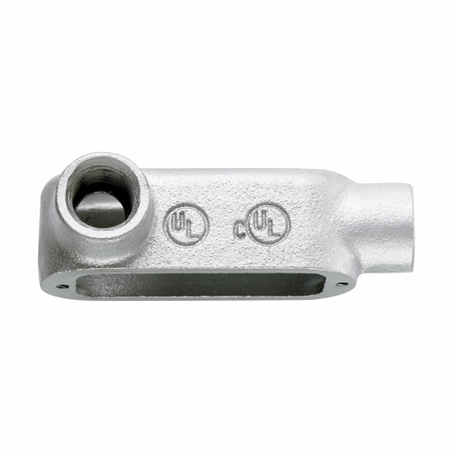 Eaton Crouse-Hinds series Condulet Form 5 conduit outlet body, Malleable iron, LL shape, 4"