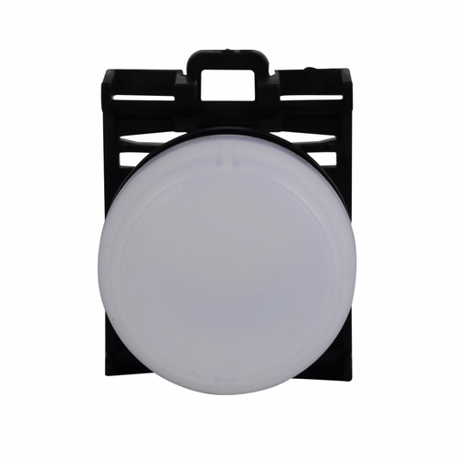 Product image for Cutler-Hammer M22-L-W M22 modular pushbutton, Indicating Light Operator, Flush, IP66, NEMA 4X, 13, Rk resistance 47, Illuminated, White, 100, 000 Hours of operation