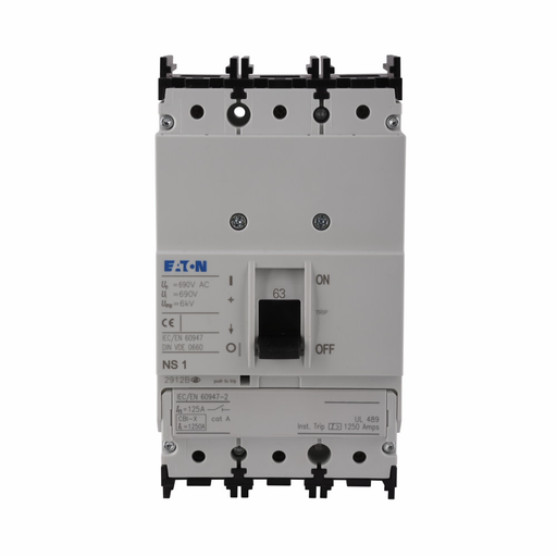 Product image for Cutler-Hammer NS1-63-NA molded case circuit breaker accessory switch disconnector, Molded case switch, Switch disconnector, 63 A, Three-pole, Front frame clamp, Frame J-K, Series NZM, Screw
