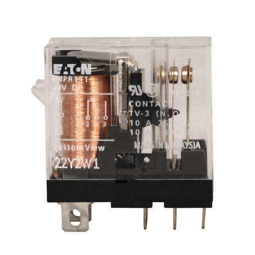 Product image for ETN D4PR1T1 SPDT Relay 24 Vac Coil