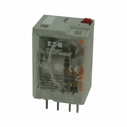 Product image for ETN D2PF2AR1 DPDT RELAY - 12 VDC CO