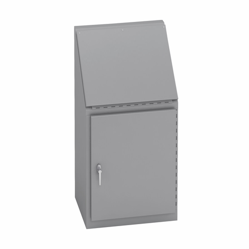 Product image for B-Line AC-936B 48" x 36" x 18" NEMA 12, Hinged cover, AC-9 Console, Ground mount, Medium single door, No mounting provisions, Carbon steel, Oil-resistant gasket