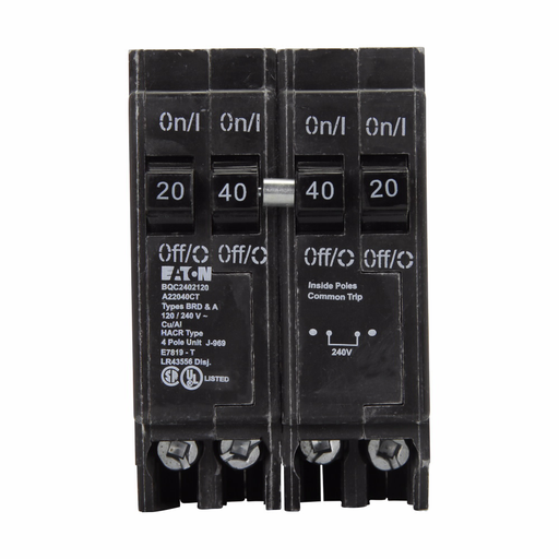 Product image for Eaton Electrical BQC2402120 1 Inch Class CTL Plug-On Breaker